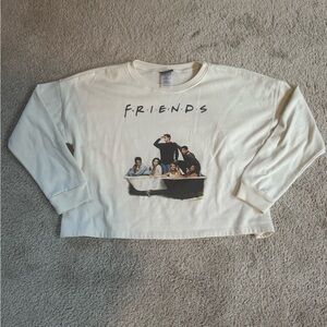 Vintage Friends Crop Top Sweatshirt